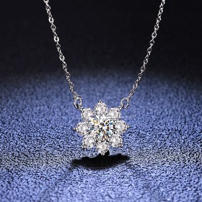 China 2021Romantic Style Romantic Sunflower 925 Slivers Diamonds 0.5ct Diamonds 0.5ct Main Factory Wholesale Brilliant Moissanite Jewelry for sale