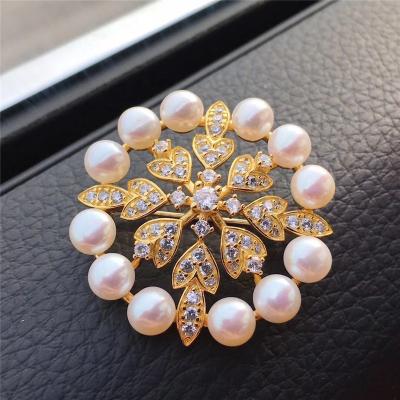 China Anniversary 2019 the most popular fashion gem jewelry brooch pin freshwater low price for sale