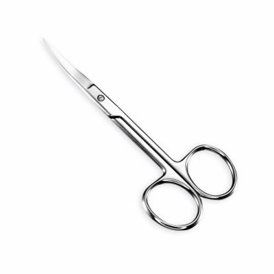 China Beauty Salon Brand Quality Curved Stainless Steel Manicure Beauty Care Scissors for sale