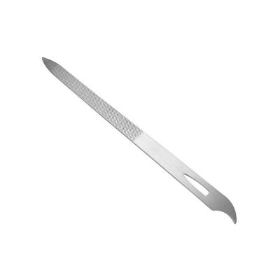 China Long Nail Care Stainless Steel Triple-Cut Nail File With Nail Remover Tip for sale