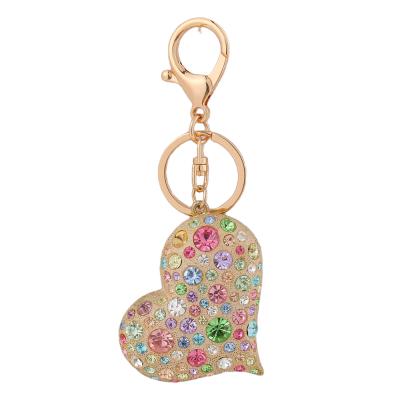 China Crystal+Metal Jewelry New Luxury Full Metal Alloy Crystal Break Heart Multicolor Pendant Key Chains Like Exquisite Key Chain For Bag Charm for sale