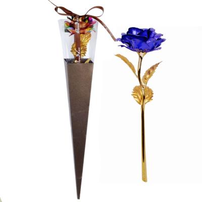 China For commercial & Home Use Factory Direct Selling 24K Gold Foil Rose Immortal Creative Flower Teacher's Day Mother's Day Gift Tanabata Gift Wholesale for sale