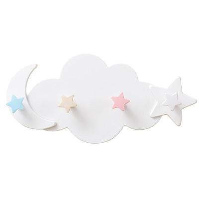 China MJ Cloud Shape Wall Hanging Hook Coat Door Hook Modern Cute Back Wall Hook Bathroom Seamless Strong Sticky Hanger for sale