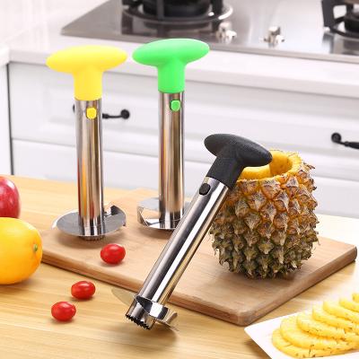 China Viable 304 Stainless Steel Pineapple Stem Remover Pineapple Hollow Punch Peeler Slicer For All In One Kitchen Instrument for sale