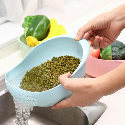 China MJ Viable Sieve and Sieve Rice Blanching Bowl Pulses Fruit Vegetable Noodle Pasta Washing Bowl Strainer Drain Basket for sale