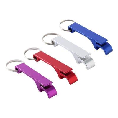 China Wholesale Viable Multifunctional Colorful Aluminum Key Mini Beer Door Bottle Opener Key Chain for sale