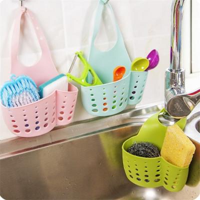 China Stocked 2021 Hot Selling Kitchen Sinks Draining Shelves Hanging Basket Sponge Storage Racks For Suction Multifunctional Sink for sale