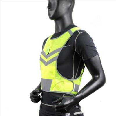 China LED FLASH High Visibility Reflective Safety Warning Vest With Customized Logo Security Vest for sale