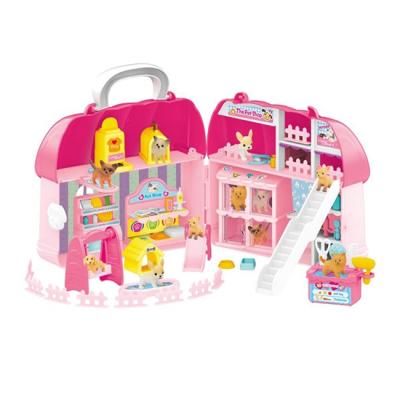 China DIY Portable Educational Case Pet Shop Play House Toys Dollhouse For Children Kids for sale