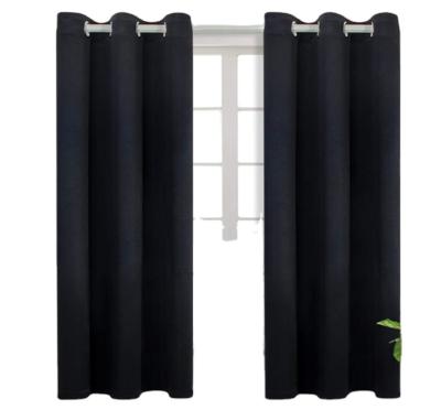 China Blackout Dimming Blackout Grommet Thermal Insulated Window Curtain For Living Room for sale