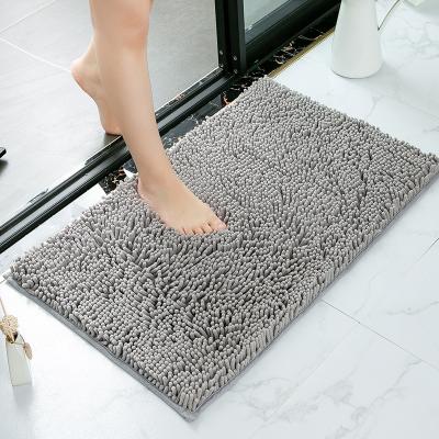 China Washable Non-slip Bathroom Carpet Door Home Chenille Foot Mat Living Room Bedroom Absorbent Carpet for sale