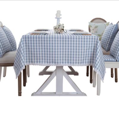 China Rectangular Dining Chair Plaid Rustic Oil-proof Simple Waterproof Tablecloth Waterproof In Stock for sale