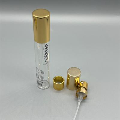 China Luxuriöse goldene Parfümflasche Pumpe Elegantes Parfümguss zu verkaufen