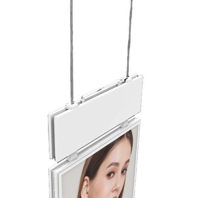 China Indoor Semi Outdoor Two Side Hanging LCD Advertising Double Sided Digital Signage Display For Store Window for sale