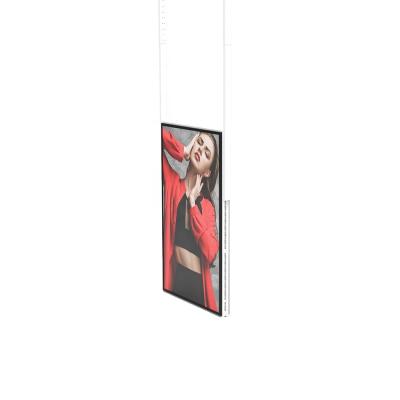 China Indoor Semi Outdoor Window Facing Display Hanging LCD Digital Signage Double Sided Digital Signage for sale