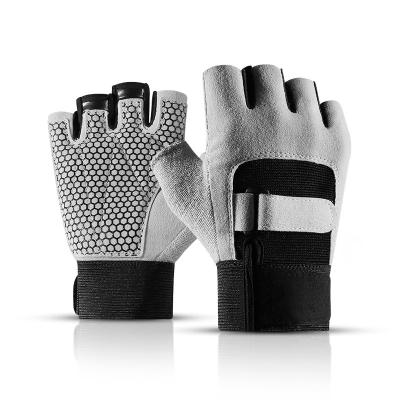 China Gym Exercise Retraining Ski Rise Climbing 2022 Logo Half Finger Weightlifting Gloves Guantes Men And Women Breathable Thick Workout Glove Custom Made Gimnasio for sale