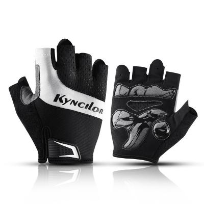 China Comfortable Breathable Elastic Half Finger Men&Women Mountain Bike Riding Gloves Cycling Shockproof Breathable Bicycle Gloves for sale