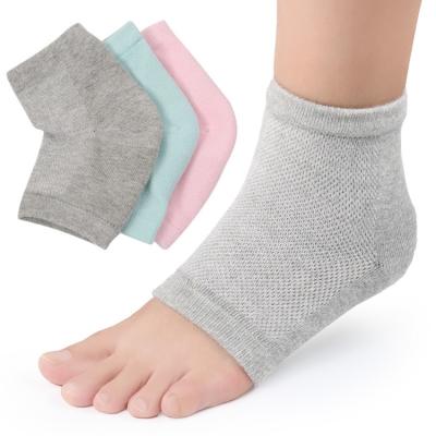 China New Breathable Mesh Chapped Heel Protector Heel Protector Foot Split Socks Heel Gel Socks for sale