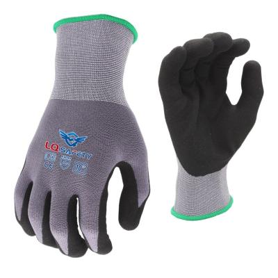 China Sandy China Factory 13G Nitrile Nylon Spandex Cheap Industrial Work Glove With Nitrile Palm Coated Working Gloves for sale