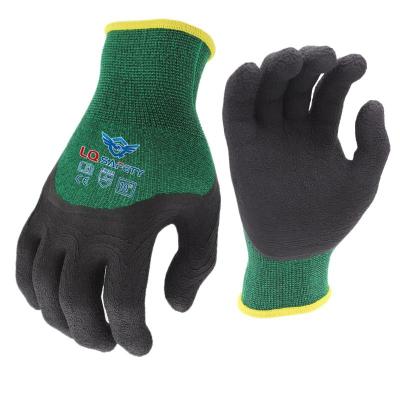 China China Factory Latex Foam Coated Logo Spandex Nylon Work Hand Gloves Latex Coated Nylon Gloves 15G for sale