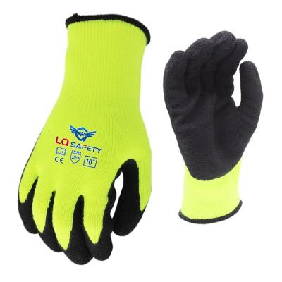 China Latex Foam 15G Spandex Nylon Latex Coated Gloves Waterproof Black Latex Foam Safety Coated Work Gloves for sale