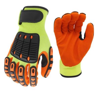 China Anti-impact TPR Anti Impact Safety Gloves Cut A3 Resistant Nitrile Sandy Industrial Safety Working Gloves in China for sale