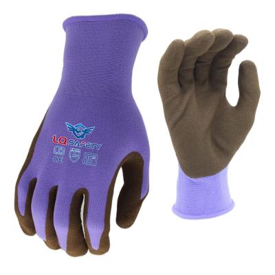 China Plant Garden Anti-Slip Gloves With Rose Pruning Gardening Protective 15G Nylon Nitrile Coated Work Gloves for sale