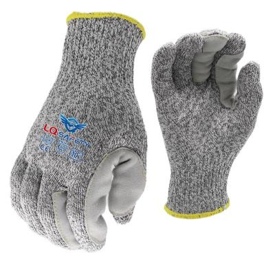 China Custom 13G Anti-Cut Cut Resistant Work Gloves PatchSafety Crotch Thumb Gloves Safety A3 Anti Cut for sale