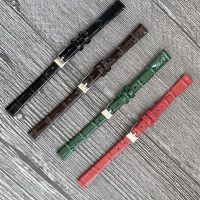 China Daily Life Small Belt Bamboo Pattern Watch Chain Female Red Green Watch Band 10mm for sale