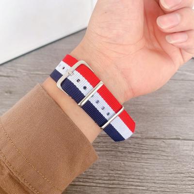 China NATO Proof Canvas Style Waterproof Soft Men's Sports Daily Wear Fabric Outdoor Watch Band And Wristband Sweats for sale