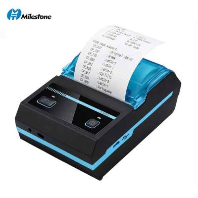 China Wireless Thermal Receipt Printer Black+blue Milestone Thermal Printer Pocket Thermal Printer for sale