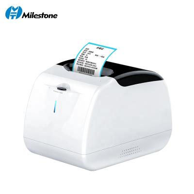 China Black+blue Newcomer 2 Inch Desktop Roll Barcode Label Printer Small USB BT 58mm Space Capsule Thermal Label Printer for sale