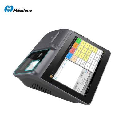 China Black And White 11.6 Inch Touch Screen Android Pos System Terminal Milestone Cash Register With 80Mm Automatic Cutter Thermal Printer For Supermarket for sale