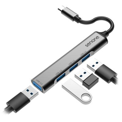 China Senone 4-Port USB 3.0 Computer Mobile Devices .desk Computer Senone 4-Port USB 3.0 Data Hub USB C Game Adapter Portable HubUnibody Hub for sale