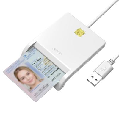 China Sim ID Card Reader 2021 New Launched White Universal Products Identification Usb Smart Card Reader for sale