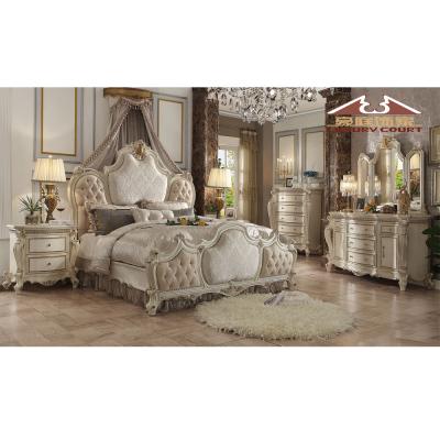 China Longhao Traditional Leather Bedroom Furniture Sets Designer Lightweight Luxury for sale