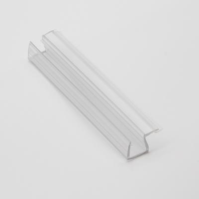 China 90 Degree Modern High Clear PVC Sliding Shower Glass Side Seal For Curved Doors for sale