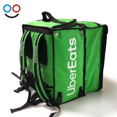 China Expandable Green Uber Raincoat Eat Hot Food Carry Cooler Backpack Bags Mochila De Reparto Raincoat Pizza Uber for sale