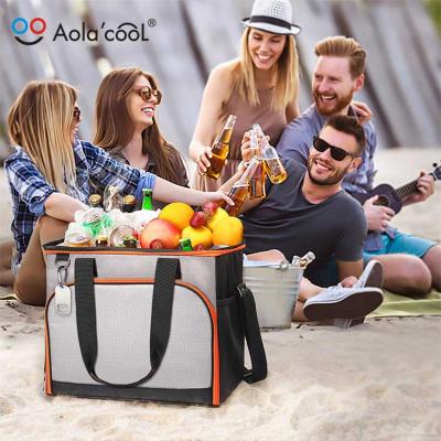 China Large Capacity Cooler Box Cooler Box Aluminum Foil Bike Cooler Bag To Delivery Beer Can Handbag Waterproof Rack Beach for sale