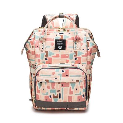 China Affordable Eco-Friendly Fashionable Nappy Mummy Mom Diapers Back Backpack Custom Baby Diaper Bag Backpack for sale