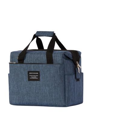 China Waterproof Portable Lunch Bag Takeaway Simple Food Shoulder Lunch Cooler Thermal Oxford Cloth Cooler Bag for sale