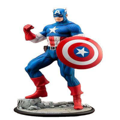 China Quality Guaranteed Europe Factory Movie Stock Custom Sculpture Captain America Fiberglass Statue for sale