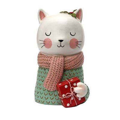 China Europe's Best Selling Christmas Resin Cat Home Decoration Small Pendant Ornaments Beautiful for sale