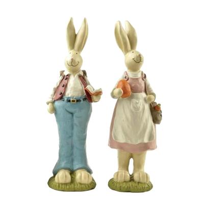 China Europe Short Time Delivery Easter Bunny Outdoor Garden Decorated With Resin Statues for sale