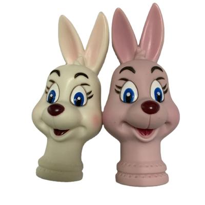 China European Rabbit Head Rabbit Long Ears Animal Resin Hot White Pink Toy Ornaments Crafts Resin Toy Maker for sale