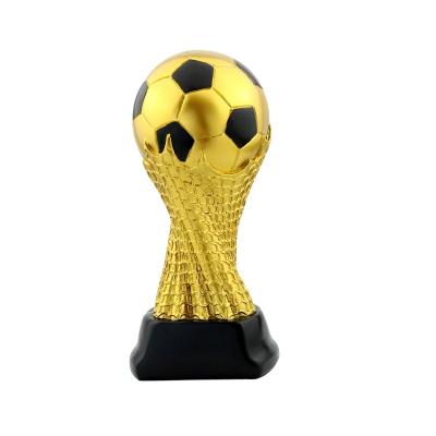 China Custom Europe Quality Assurance Soccer Trophy Ball Resin Souvenirs for sale