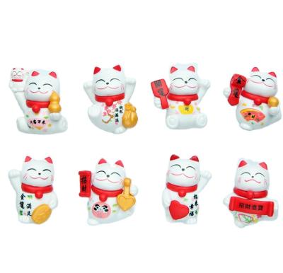 China Custom Cute Funny Europe 3D Lucky Fortune Cat Souvenir Fridge Magnets for sale