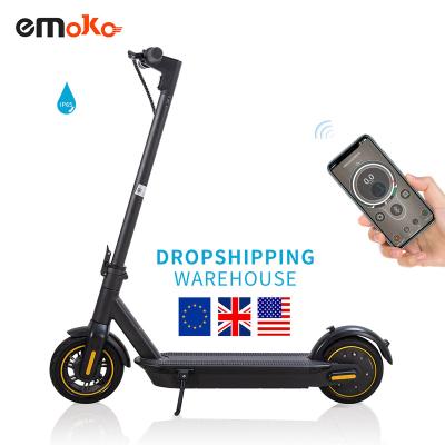 China Emoko Unisex Electric Scooter USA Store Long Range T4 Max Suspension 10 Inch Foldable Drop Boarding Electric Scooter For Adults for sale