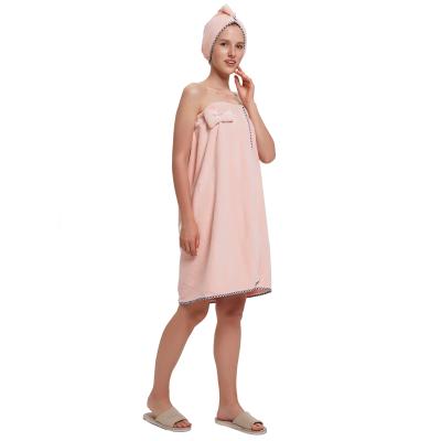 China Soft Premium Fabric Fleece Plain Bath Towel Skirt Bathrobe Coral Skirt Beautiful for sale