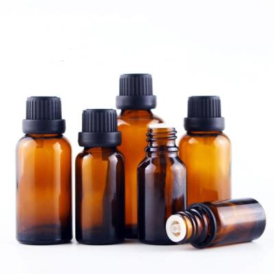 China Free Sample Personal Care Empty Amber Glass Vial Essential Oil Bottle With Screw Lid for sale